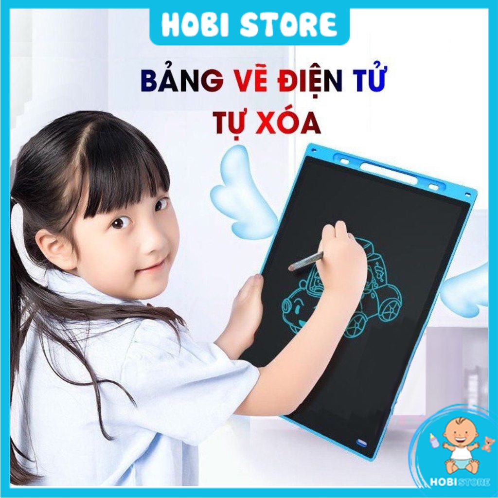 Bảng viết vẽ điện tử đa sắc LCD tự xoá, bảng điện tử thông minh cho bé