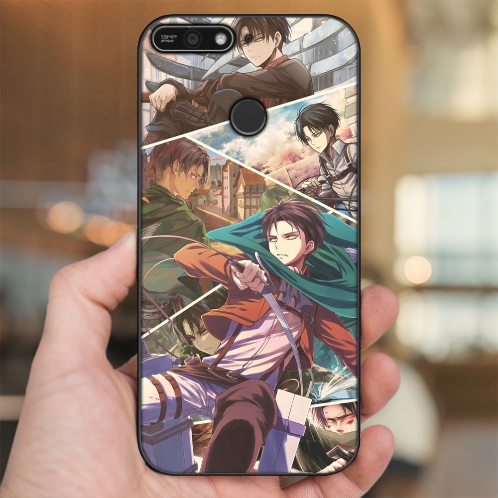 Ốp lưng Huawei Y6 Prime viền đen in hình Levi Ackerman Attack On Titan