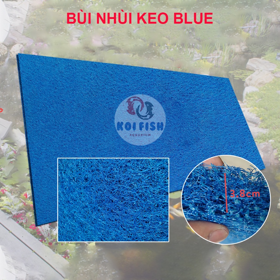 Bùi nhùi lọc nước bể cá, hồ cá Koi kích thước 1mx1mx3.8cm