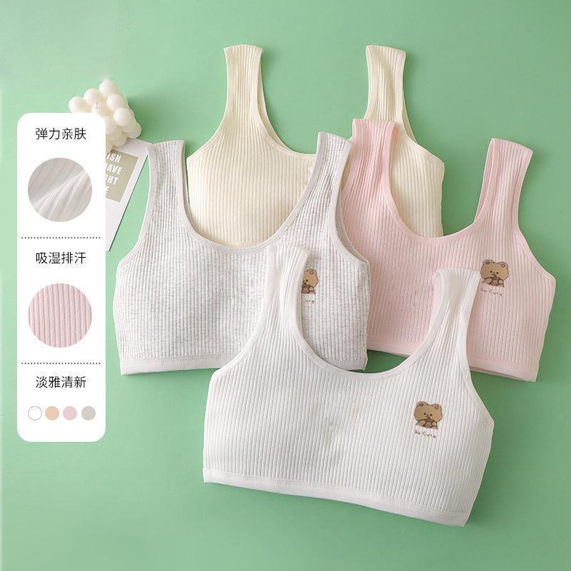 Áo Lót Cotton Hai Lớp Không Tay Dành Cho Bé Gái Tuổi Trung Học 7-