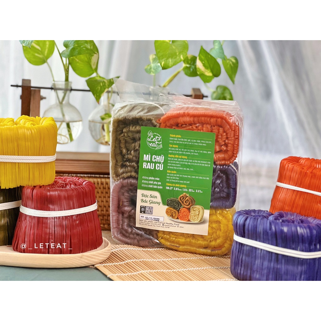 Mì Chũ Rau Củ Eat Clean  1kg Let'eat, Đặc sản Bắc Giang, hỗ trợ ăn kiêng, giảm cân