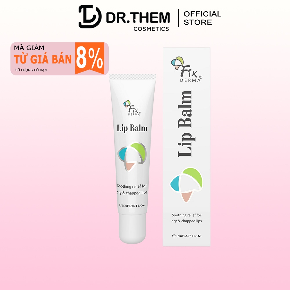 Son Dưỡng Môi Fixderma Lip Balm 15ml - Giúp Giảm Khô Môi, Mềm Mại