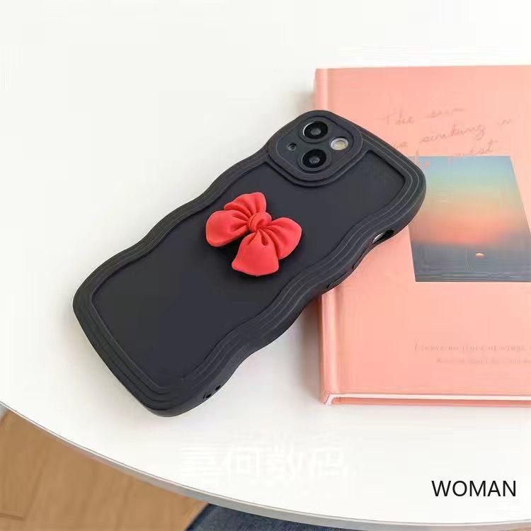 Ốp Điện Thoại Màu Xanh Matcha Đính Nơ Cho iPhone 13 Pro Max 14 Pro Max 12 Pro Max 11 Pro