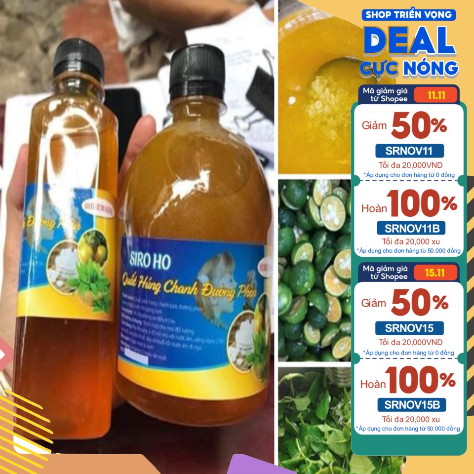 Siro thảo được siro hhúng chanh đường phèn, sản phẩm nhà làm an toàn cho bé