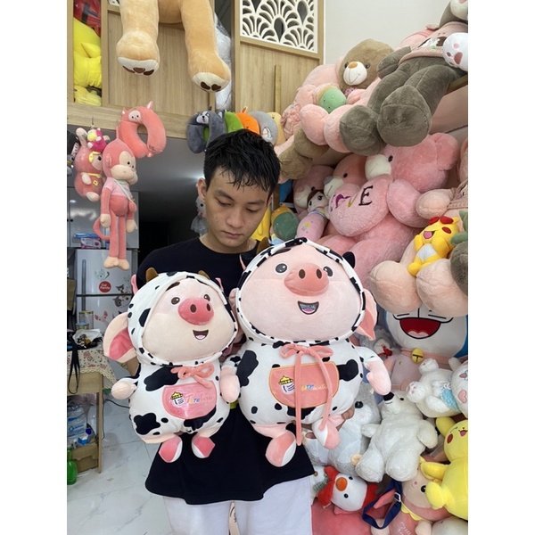 Gấu Bông Heo bông coslay bò sữa 45cm 60cm 80cm