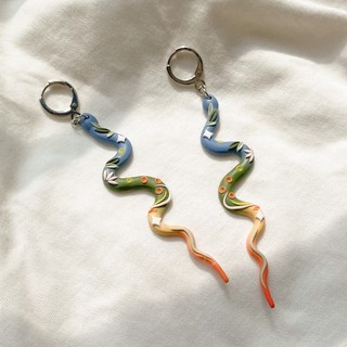 Khuyên tai đất sét nung Polymer Clay (Snake)