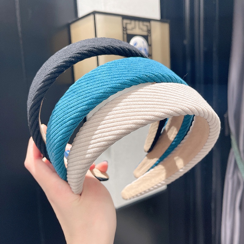 Băng Đô Cài Tóc Rửa Mặt Bằng Nhung Dày Dặn Phong Cách Hàn Quốc Cổ Điển