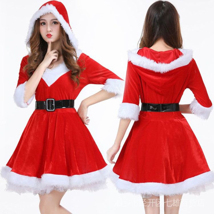 Bộ Đồ Hóa Trang Ông Già Noel BO6U Đáng Yêu Cho Nữ Dịp Giáng Sinh