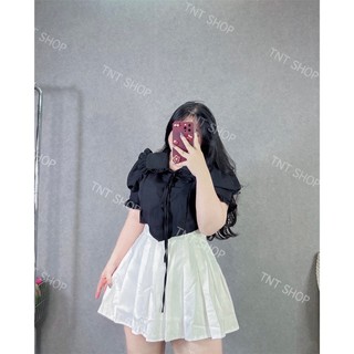 ÁO CROPTOP CỔ BÈO SEN THẮT NƠ [TNT SHOP BIGSIZE 60KG 90KG]