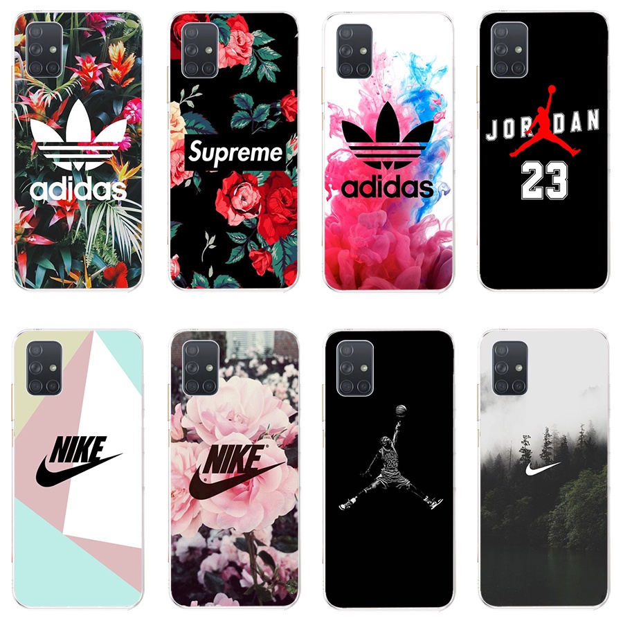 Ốp Điện Thoại Silicone Trong Suốt Chống Sốc In Logo nike AJ adidas Cho Galaxy a71 a5 2015 a5 2016 a5 2017