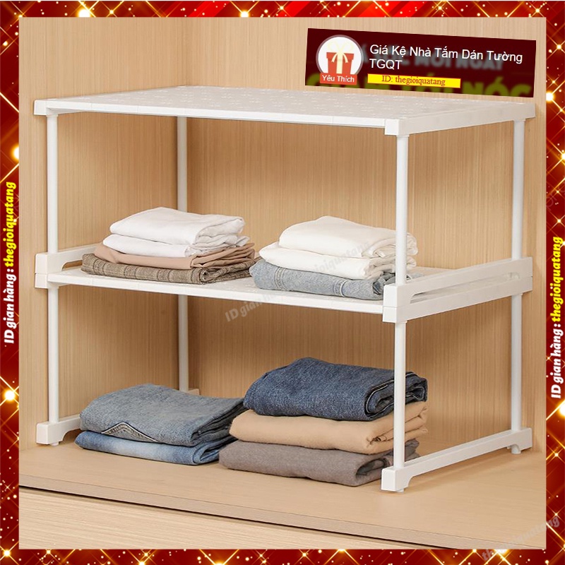 (#FS++) Kệ Gầm Bếp Để Nồi Xong Chảo - Kệ Ngăn Chia Tủ Quần Áo Hộc Tường Cao 30cm (Size dài