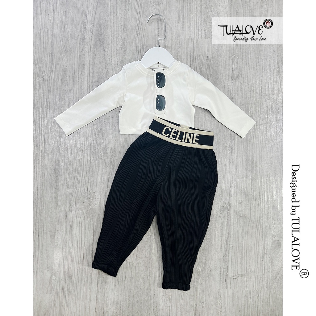 Quần Dài Cho Bé Gái Dáng Baggy, Áo Croptop Cho Bé Gái Tulalove