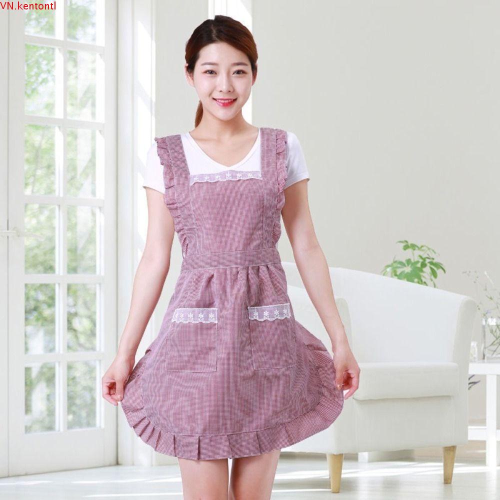 Tạp Dề Nấu Ăn Chống Thấm Nước Điều Chỉnh Được Kiểu Công Chúa Đáng Yêu Cho Nữ