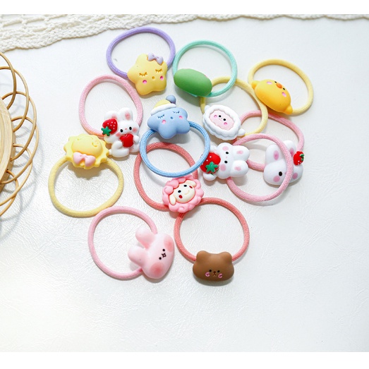 Dây buộc tóc hoạt hình dễ thương phong cách Hàn Quốc dành cho bé DIY -  MyNa Mart