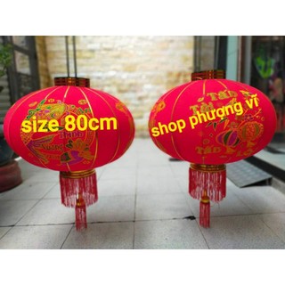 đèn lồng đỏ treo Tết may mắn size 80cm