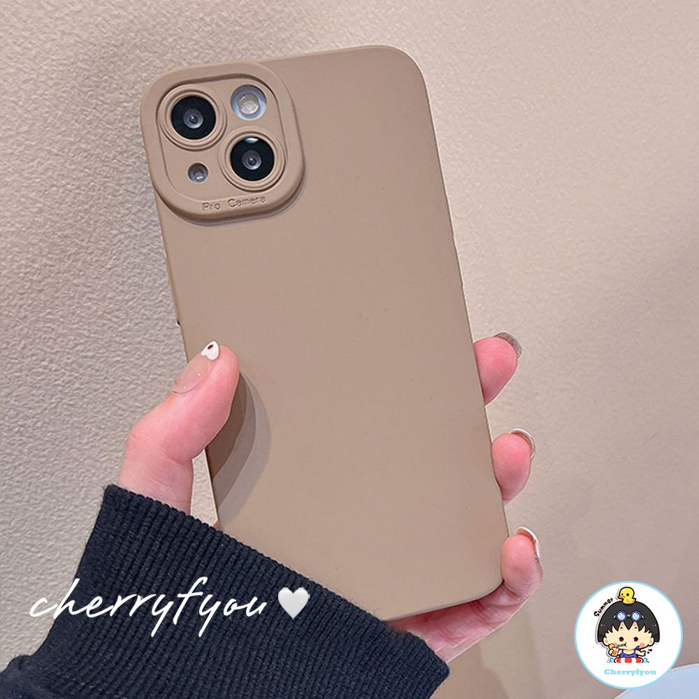 Ốp Điện Thoại TPU Mềm Nhám Màu Trơn Chống Rơi Chống Trượt Có Giá Đỡ Cho IPhone 11 12 13 14 Pro Max