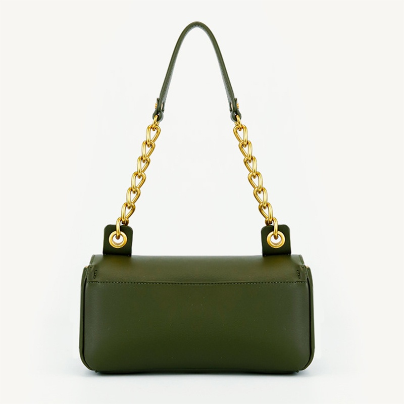 IELGY Túi Đeo Vai Da pu Phối Dây Xích Phong Cách Cổ Điển Thời Trang Cho Nữ