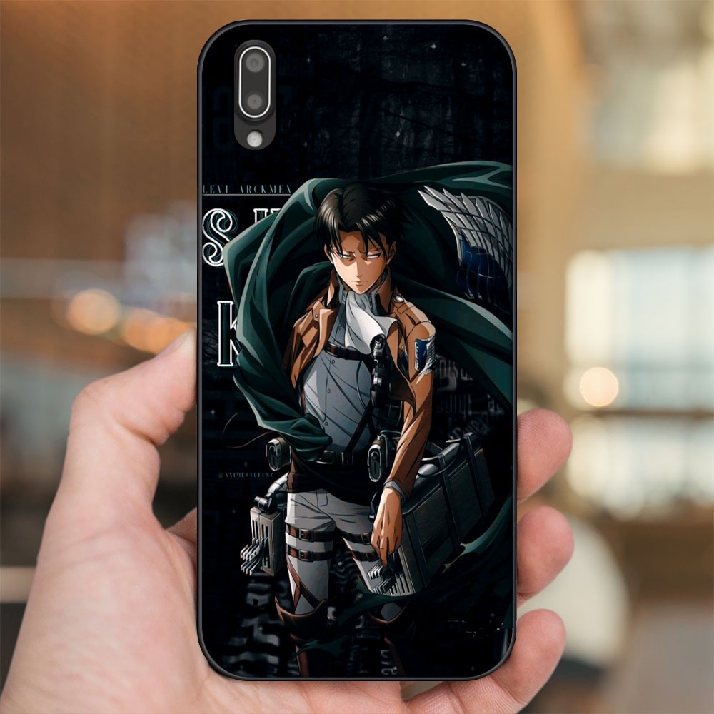 Ốp lưng Vivo Y93 viền đen in hình Levi Ackerman Attack On Titan