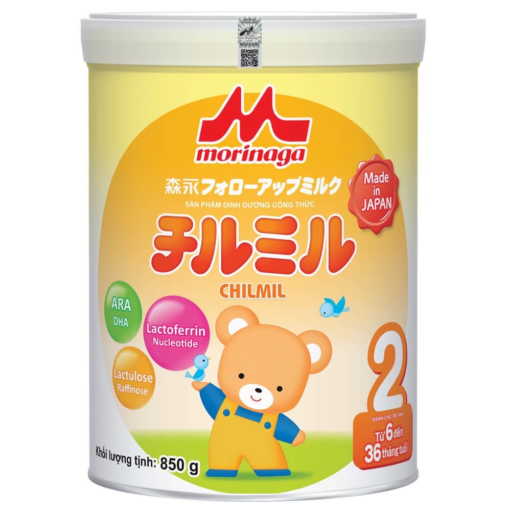 Sữa Morinaga số 2 (Chilmil) cho bé từ 6-36 tháng 850g