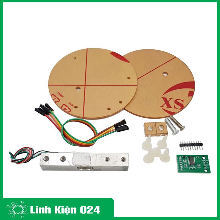 Bộ cảm biến cân nặng loadcell + khung bàn cân mica 1kg/5kg/10kg/20kg