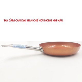Chảo chiên Hộp kim nhôm cao cấp hàng xuất Nhật Bản tráng men đáy từ Tay cầm chống nóng SC_F2026