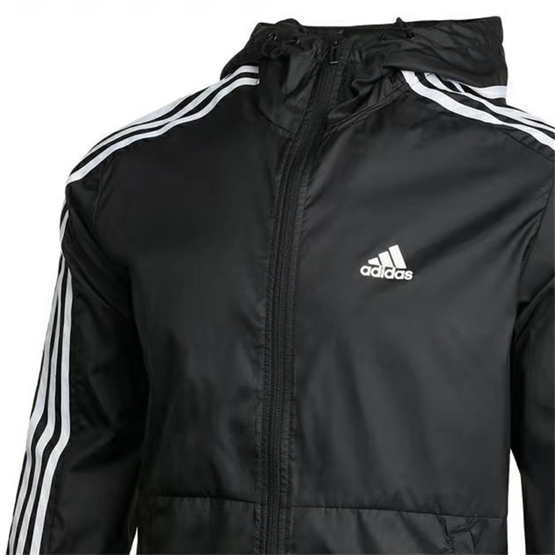 Áo Khoác Hoodie Adidas 100% Chính Hãng Kẻ Sọc Khô Nhanh Chống Nước Cho Nam Và Nữ