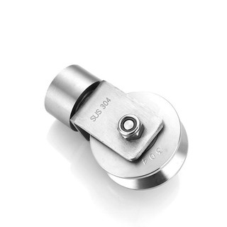 Bộ bánh xe cửa cổng lùa trượt và xoay 360 độ, làm bằng inox 304, loại 16x48mm