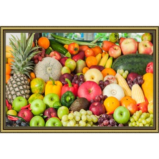 Trang trí bếp phòng ăn với tranh trái cây rau củ dán tường H111K nhiều mẫu và kích thước