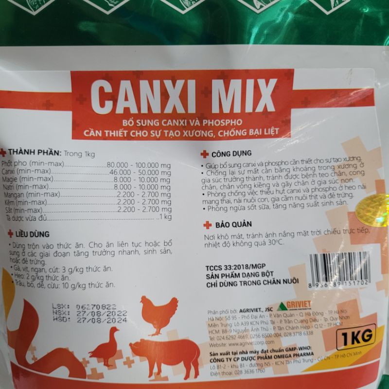 1kg CANXI MIX bổ sung canxiphospho giúp chắc xương ngừa bại liệt