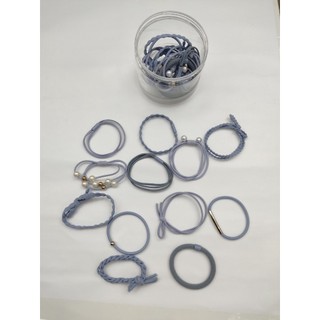 Set chun buộc tóc 12 chi tiết, dây thun cột tóc