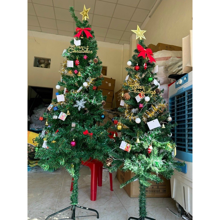 CÂY THÔNG đầy đủ phụ kiện kèm 10m led trang trí