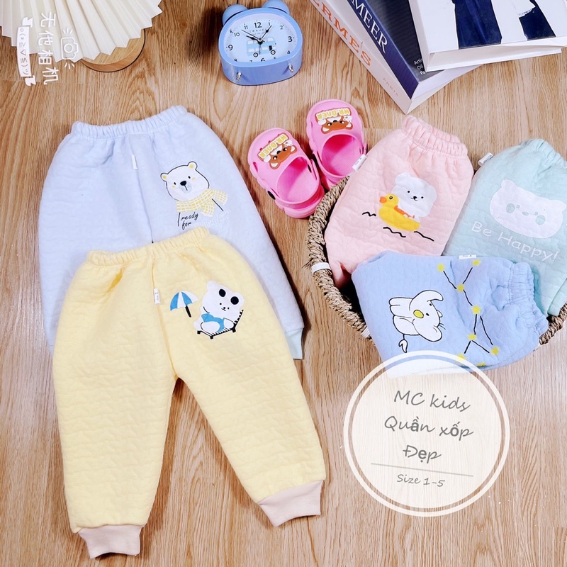 Quần nỉ bông siêu mềm mịn nhẹ nhàng ấm áp mùa đông cho bé