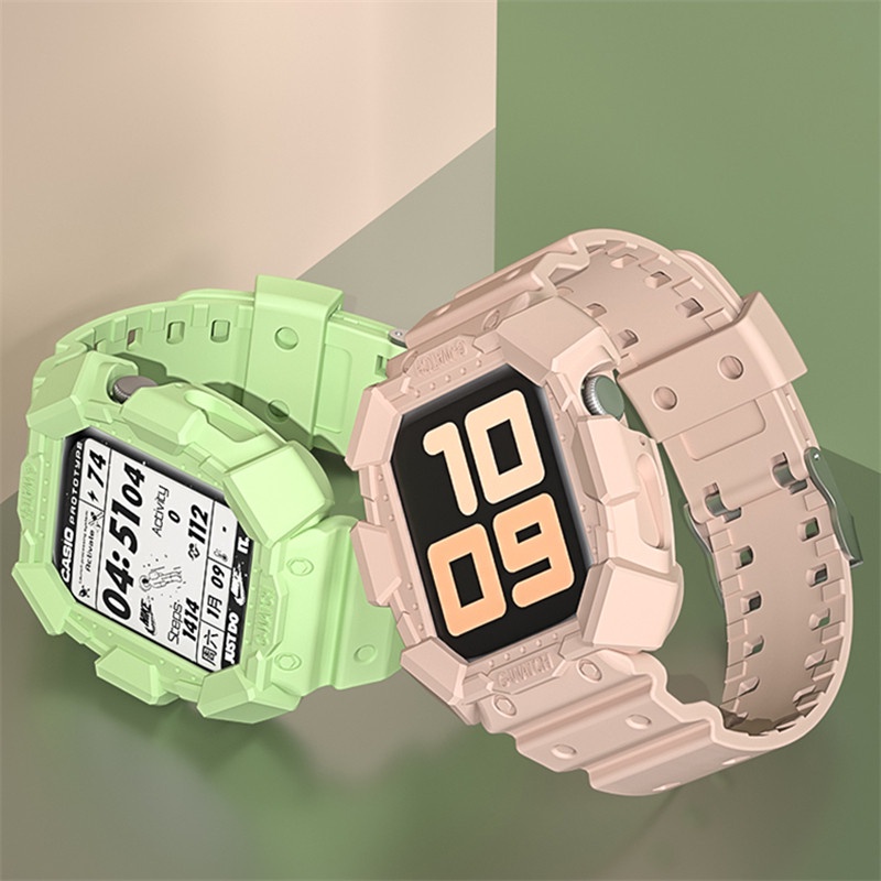 Ốp Dây Đeo Bằng TPU Silicone Dành Cho Apple Watch Band 44mm 45mm 42mm 40 / 38 Iwatch Series 7 8 6 5 4 SE