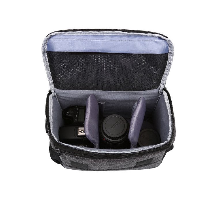 Túi máy ảnh thời trang cao cấp màu xám BYK