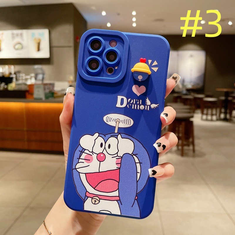 Compatible For Xiaomi Redmi Note 12 Pro+ 11 Pro 12S 11S 10S 10 5G 9S 10 9 8 Pro Redmi 12C 10C A2 A1 9A 9C 9T 10 9 Blue 3D doll Doraemon creative mobile Case