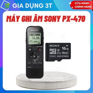 Máy ghi âm Sony ICD-PX 470, Thiết kế nhỏ gọn tiện lợi, Pin sử dụng lên đến 62 giờ, Bảo hành chính hãng 18 tháng