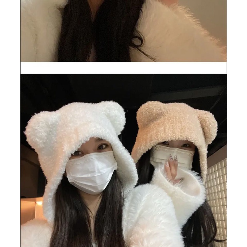 Hàng Mới Về Mũ Lông Tai Gấu Dễ Thương Cho Bé