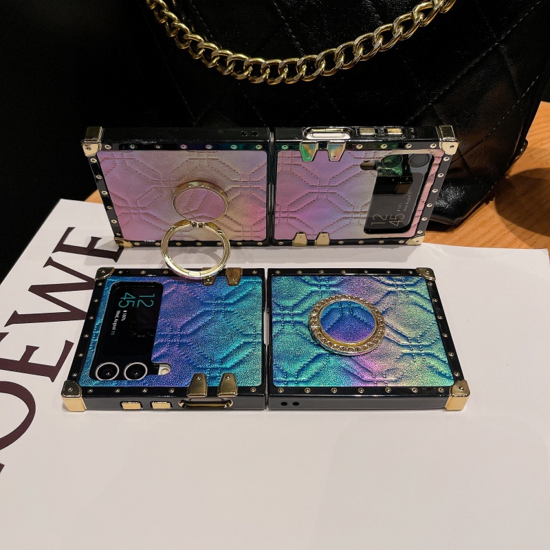 Ốp Điện Thoại Da TPU Silicon Mềm Mặt Kính Cứng Màu Nhám Cho Samsung Galaxy Z Flip 3 4 Flip3 Flip4 5G