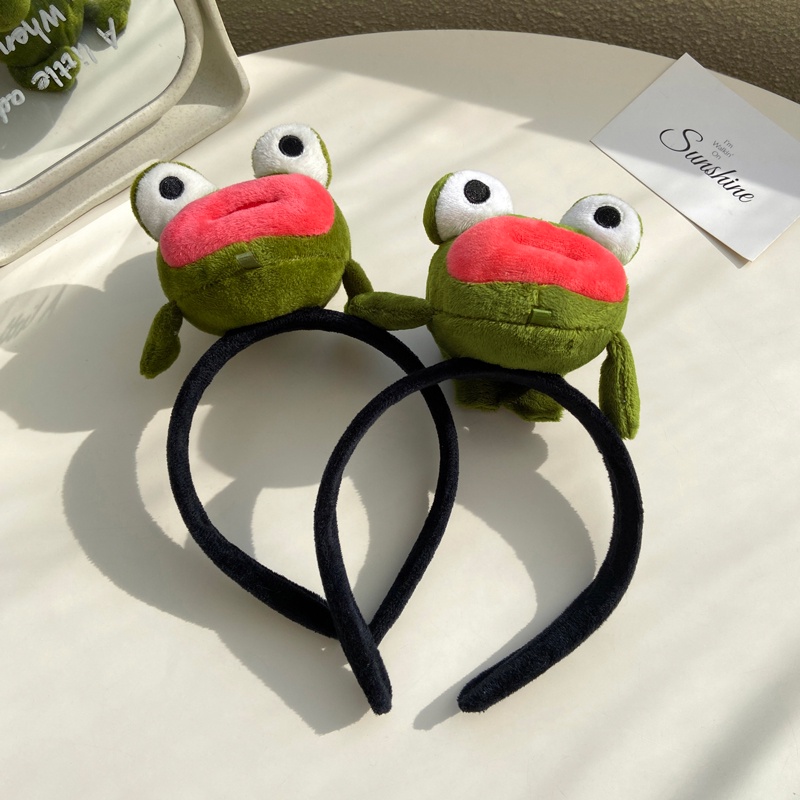 Băng Đô Cài Tóc Hình Ếch Hoạt Hình Vui Nhộn Cho Bé Gái