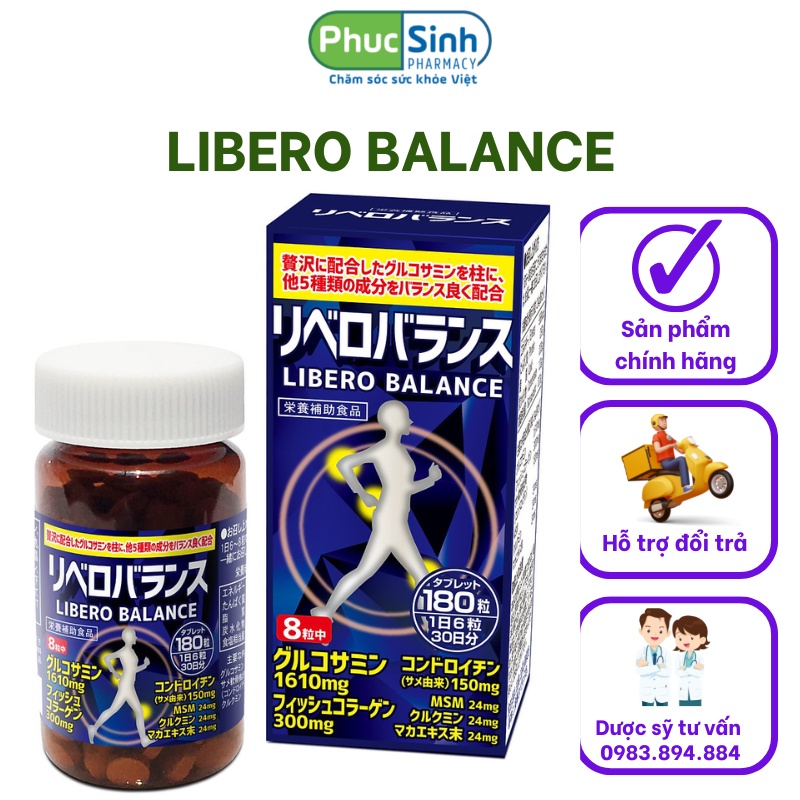 Dưỡng Khớp Glucosamine 💥 HÀNG CHÍNH HÃNG 💥Thực phẩm bảo vệ sức khoẻ Libero Balance bổ sung glucosamine cho sụn khớp