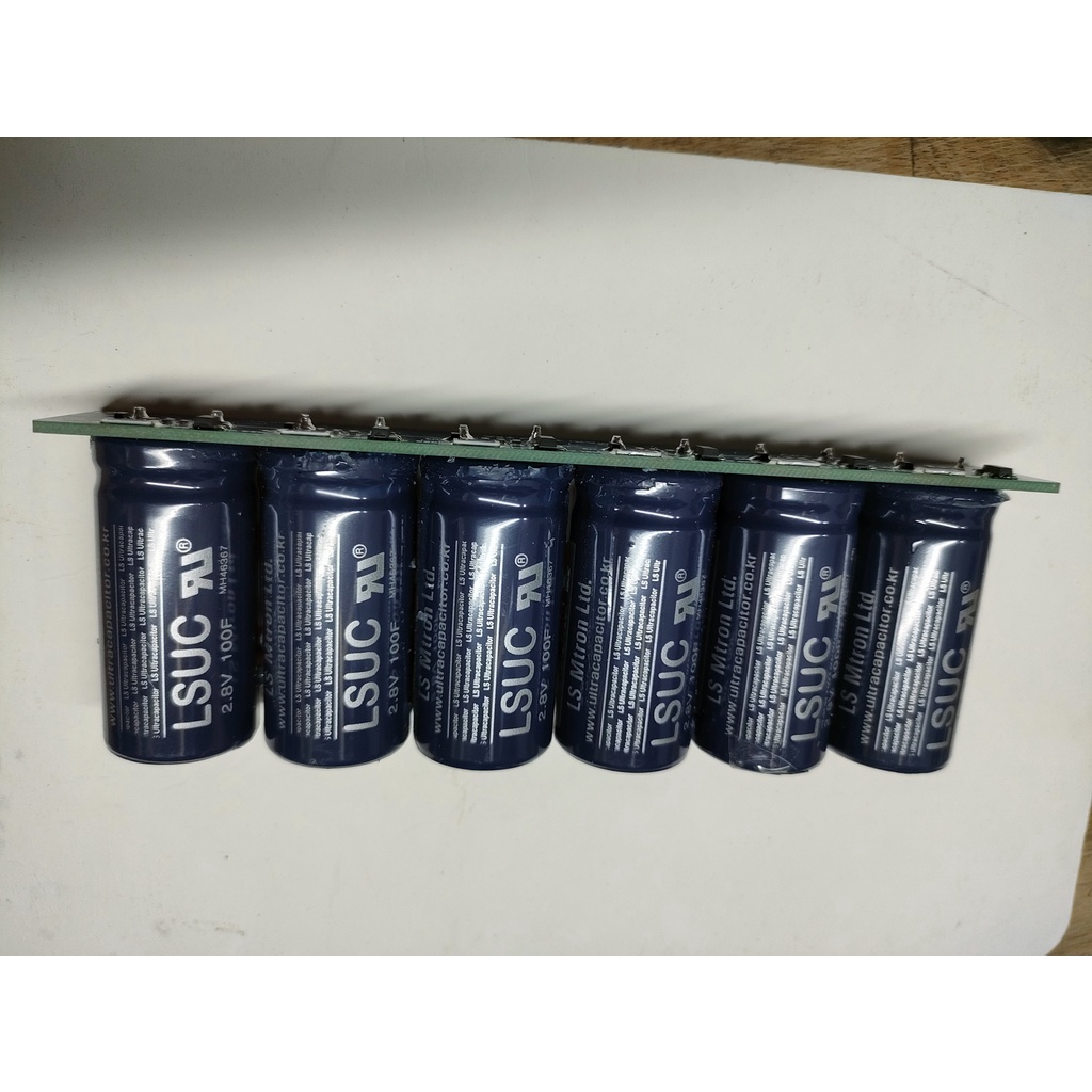 Pack siêu tụ đề xe máy gồm 6 siêu tụ điện 2.7V 100f - 16V 16.6F