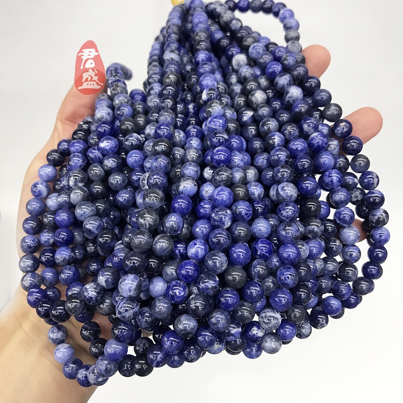 Chuỗi Hạt Đá Sapphire Tự Nhiên Hình Tròn Dùng Làm Trang Sức Diy