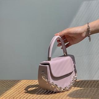 Mischa Túi Xách Da PU Màu Trơn Phong Cách Phương Tây Thời Trang Cho Nữ