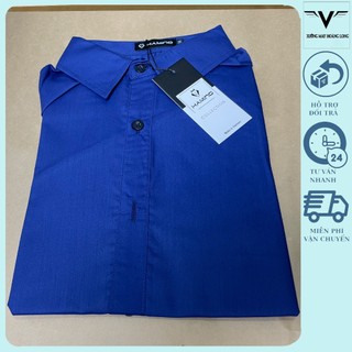 Áo sơ mi nam ngắn tay trơn basic chất vải cotton lụa