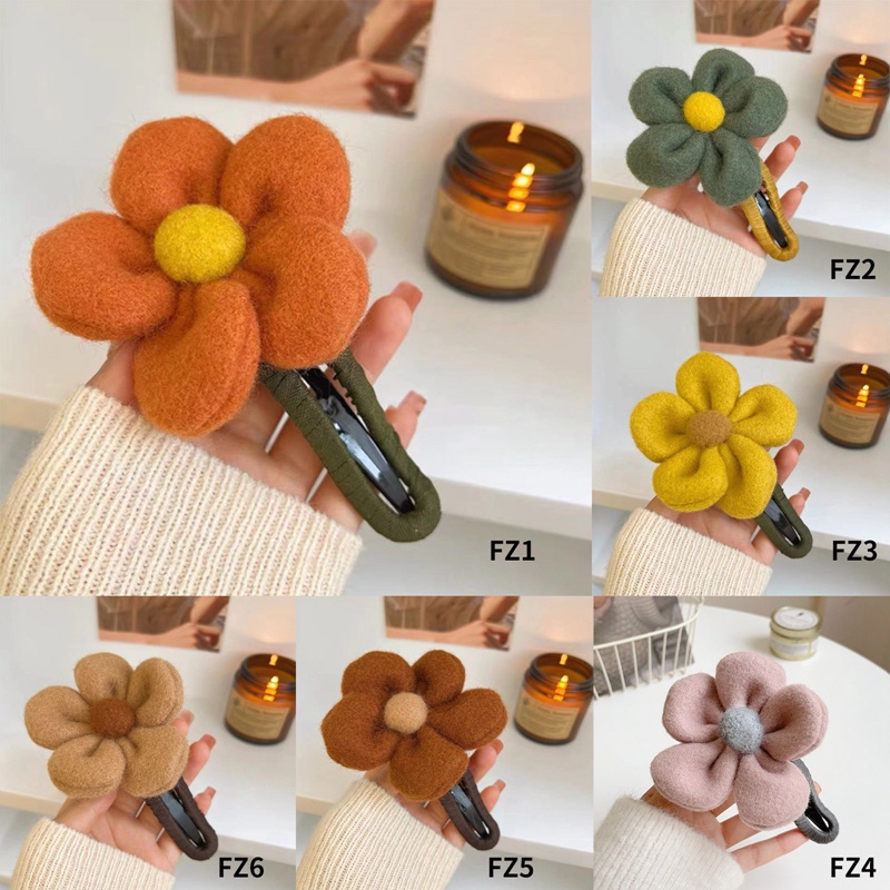 Kẹp Tóc Hình Bông Hoa Nhiều Màu Sắc Cỡ Lớn Thời Trang Xinh Xắn