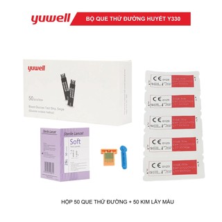 Que thử đường huyết yuwell y330 kèm 50 kim lấy máu