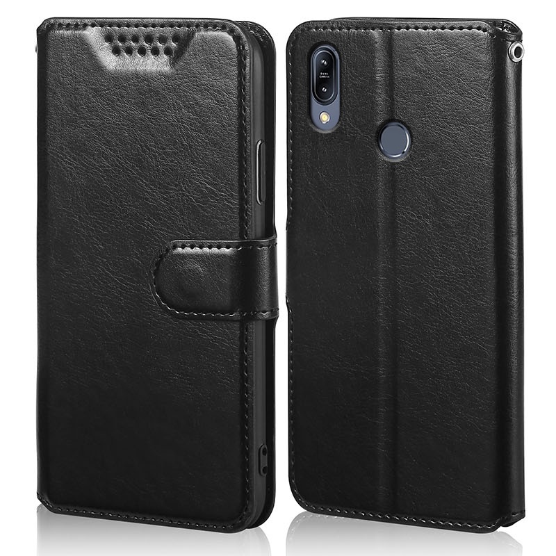 Bao Da pu Điện Thoại Nắp Lật Kiêm Ví Cho asus zenfone max m2 zb633kl x01ad x01bd Ốp