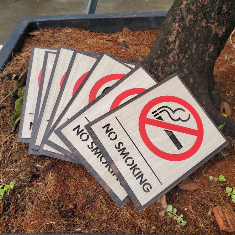 Bảng no smoking, smoking area