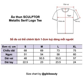 Áo thun SCULPTOR Metallic Serif Logo Tee