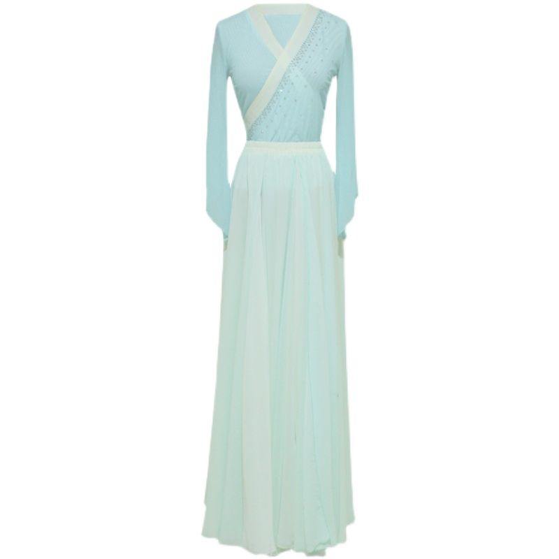 [M &amp; E] Bộ Trang Phục Khiêu Vũ Phong Cách Trung Hoa Cổ Điển Thanh Lịch Rhyme Gạc Đặc Biệt Mùa Thu Đông- &amp;